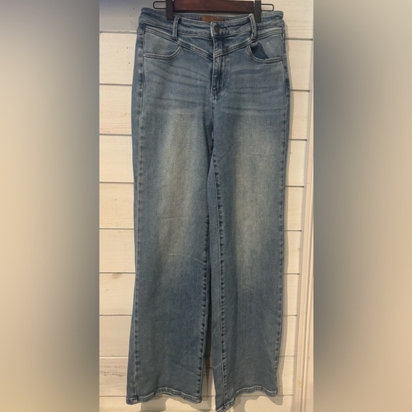 Judy Blue High Waist Vintage Wash Retro Wide - Picture 13 of 15